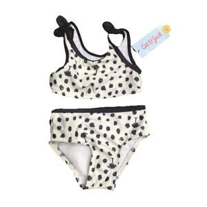 Cat & Jack Girls cream Floral Swimsuit set 12 months - 18 months - 5t